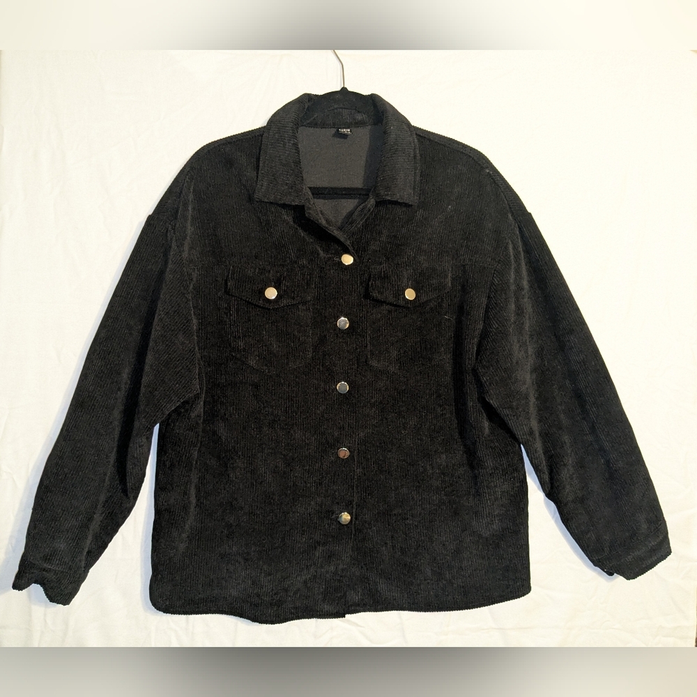 SHEIN Black Utility Jacket Classic Design